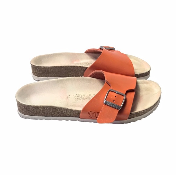 Birki's by Birkenstock Catalina Tangerine Glitter Sandals Size EU 38  US 7-7.5 - Picture 10 of 16